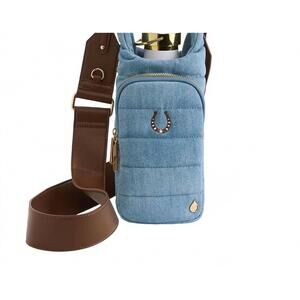 NEW WANDERFULL women's horse shoe embroidery antique brass strap hydrobag in den